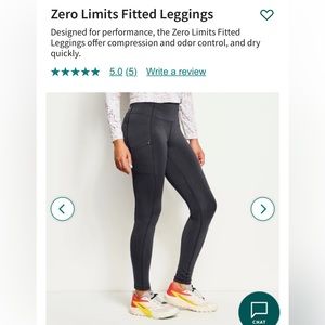 Orvis Women’s Leggings size M Black NWOT